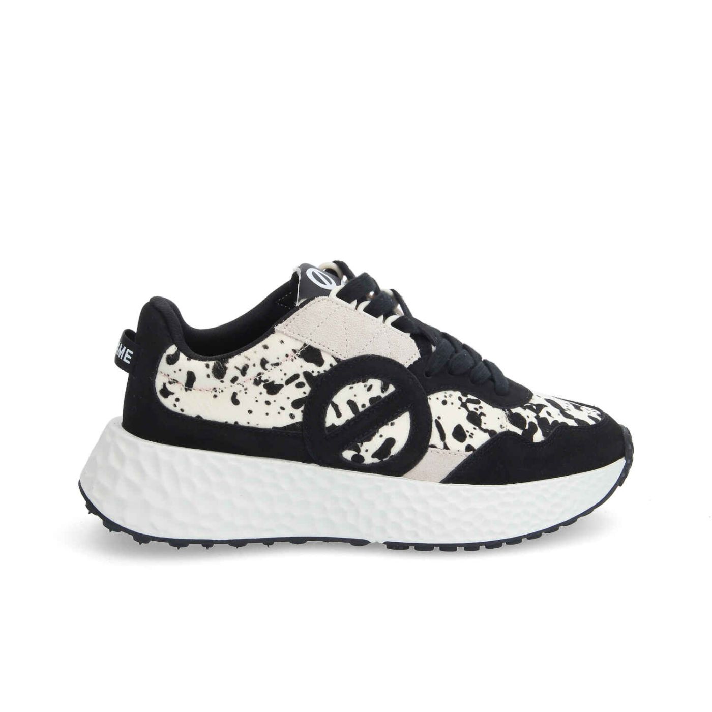 CARTER JOGGER W - SUEDE/P.COW - NOIR/BLANC